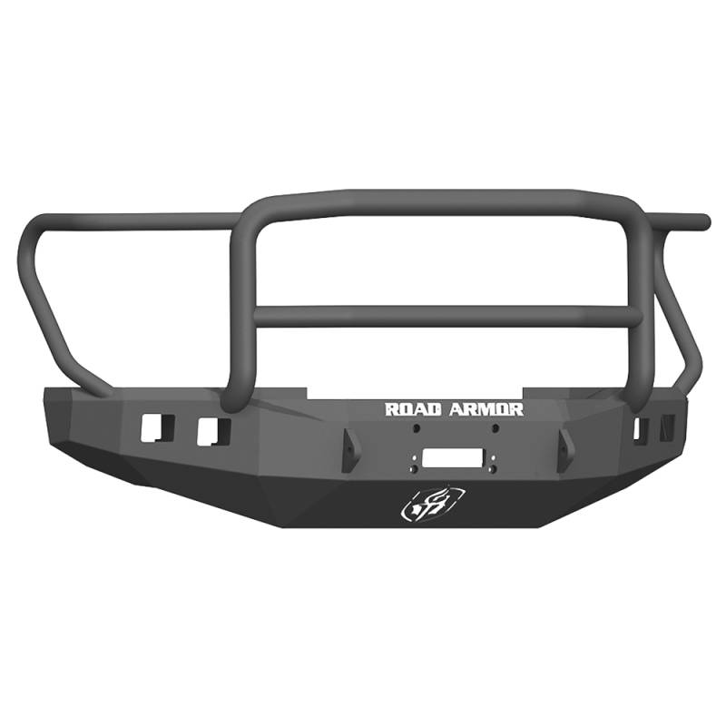 Road Armor - Road Armor 617F5B Stealth Winch Front Bumper with Lonestar Guard and Square Light Holes for Ford F250/F350 2017-2019