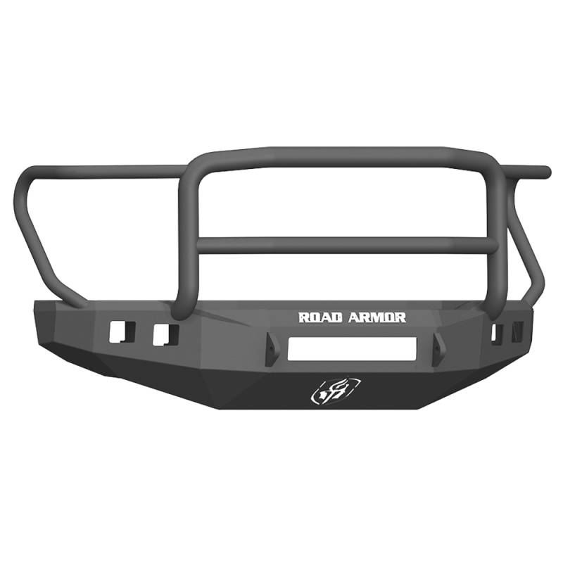 Road Armor - Road Armor 617F5B-NW Stealth Non-Winch Front Bumper with Lonestar Guard and Square Light Holes for Ford F250/F350 2017-2021