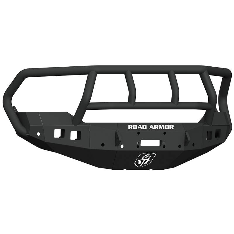 Road Armor - Road Armor 413F2B Stealth Winch Front Bumper with Titan II Guard and Square Light Holes for Dodge Ram 1500 2013-2018