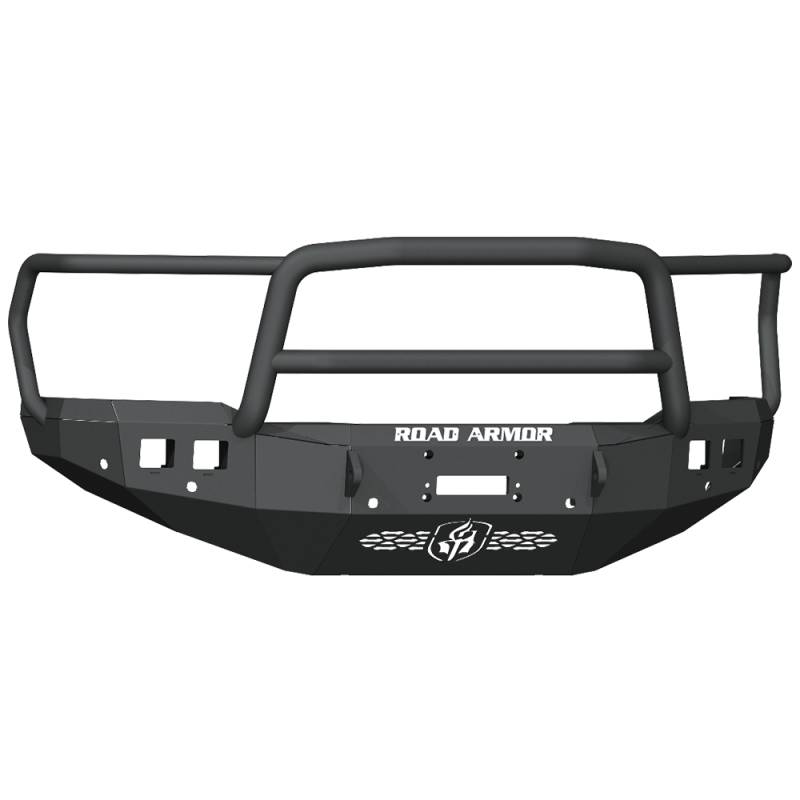 Road Armor - Road Armor 4192F5B Stealth Winch Front Bumper with Lonestar Guard and Sensor Holes for Dodge Ram 2500/3500 2019-2021