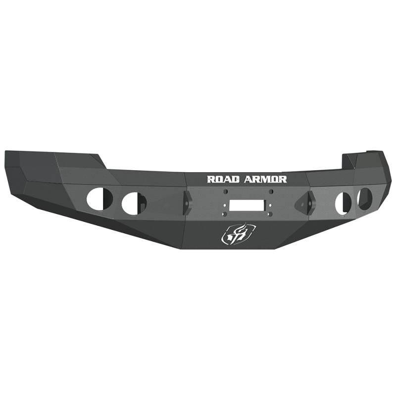 Road Armor - Road Armor 37200B Stealth Winch Front Bumper with Round Light Holes for Chevy Silverado 2500 HD/3500 HD/3500 2008-2010