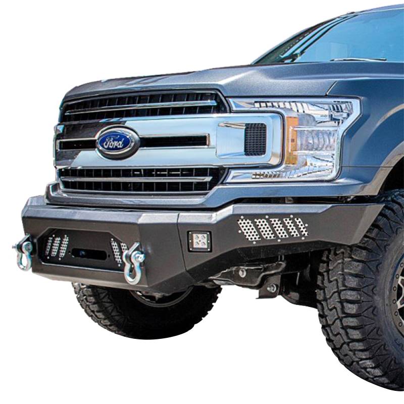 DV8 Offroad - DV8 Offroad FBFF1-08 Winch Front Bumper with Light Holes for Ford F150 2018-2020