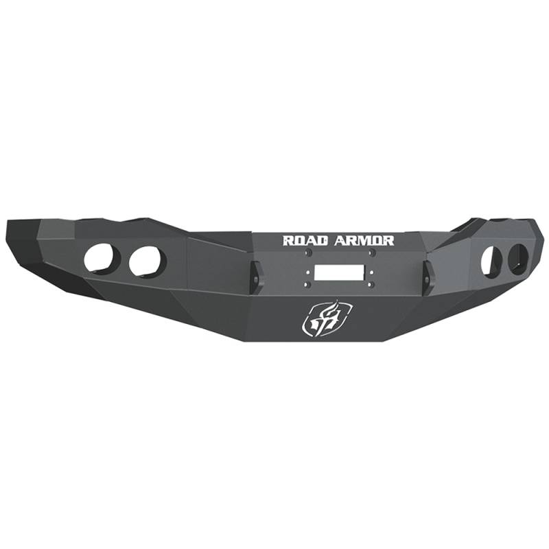 Road Armor - Road Armor 44030B Stealth Winch Front Bumper with Round Light Holes for Dodge Ram 1500 2002-2005
