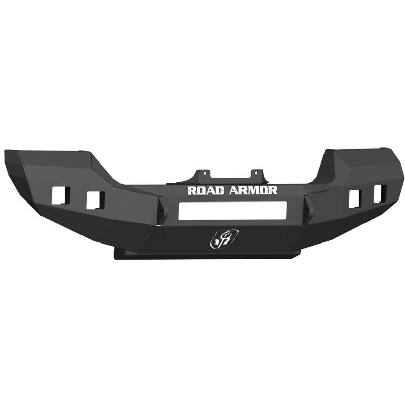 Road Armor - Road Armor 5183F0B Stealth Full Width Winch Front Bumper with Square light Holes for Jeep Wrangler JL 2018-2019