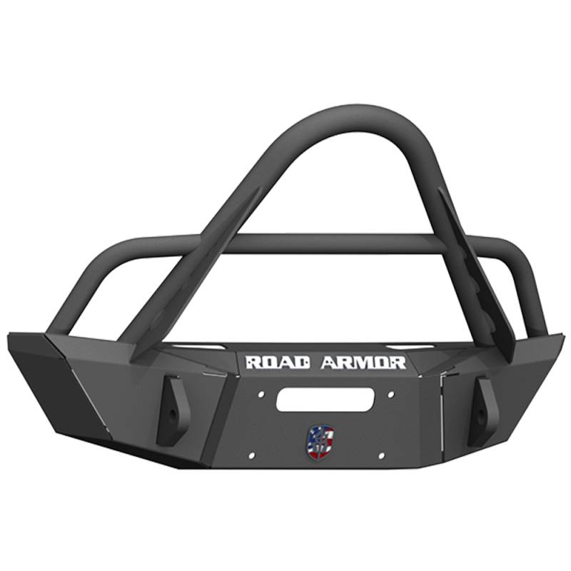 Road Armor - Road Armor 5180F5B Stealth Winch Front Bumper with Stinger Guard Competition Cut for Jeep Wrangler JL 2018-2019