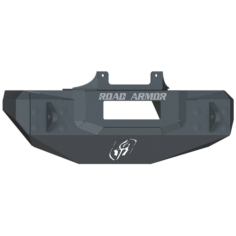 Road Armor - Road Armor 509R0B Stealth Winch Front Bumper with Stubby Guard and Single Light Mount for Jeep Wrangler JK 2007-2018