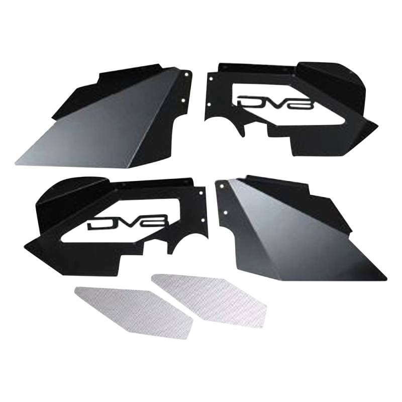 DV8 Offroad - DV8 Offroad INFEND-01FBRL Front Inner Fenders with Rock Lights for Jeep Wrangler JK 2007-2018