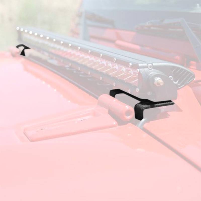 DV8 Offroad - DV8 Offroad LBSRTB-04 Hood Cowl LED Light Bar Bracket for Jeep Wrangler 2007-2017