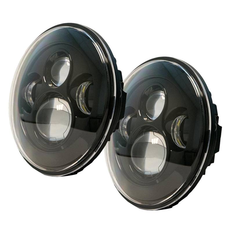 DV8 Offroad - DV8 Offroad HL7JK-02 LED Projector Headlights with Angel Eyes for Jeep Wrangler JK 2007-2018