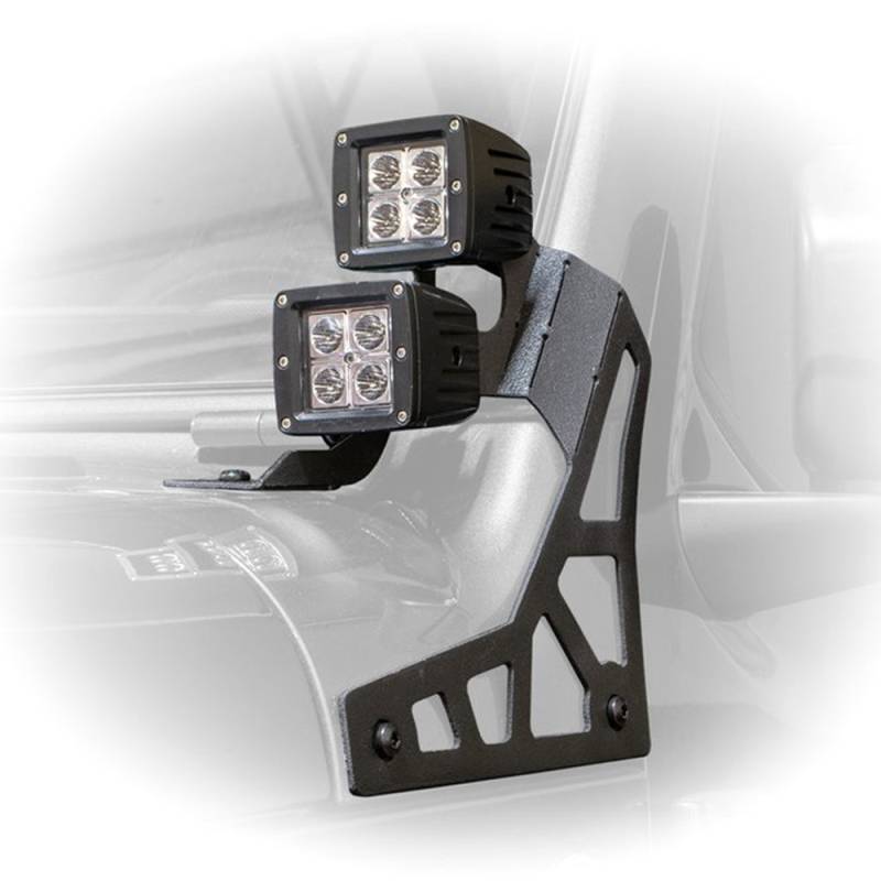 DV8 Offroad - DV8 Offroad LBJL-02 A Pillar Pod LED Light Mount for Jeep Wrangler JK 2018-2020