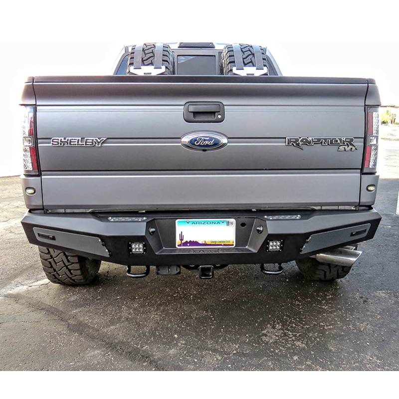 Addictive Desert Designs - ADD R017361280103 HoneyBadger Rear Bumper with Sensor for Ford EcoBoost/Raptor/F150 2009-2014