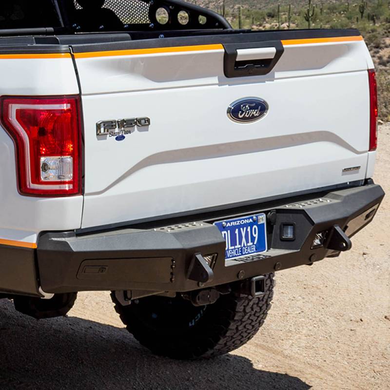 Addictive Desert Designs - ADD R157301280103 HoneyBadger Rear Bumper with Sensors for Ford F150 2015-2020