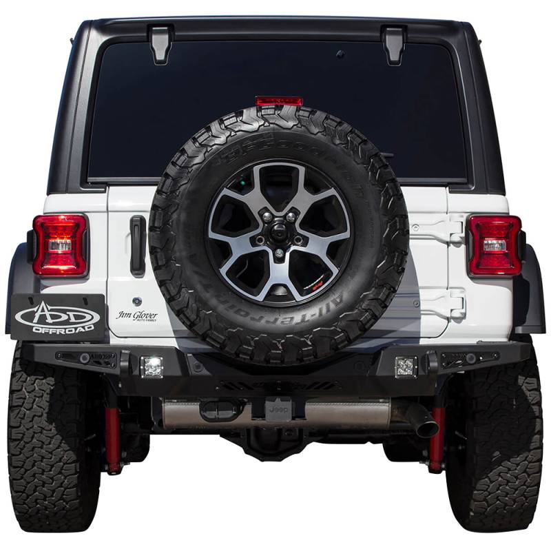 Addictive Desert Designs - ADD R961321280103 Stealth Fighter HD Rear Bumper with Sensor Holes for Jeep Wrangler JL 2018-2020