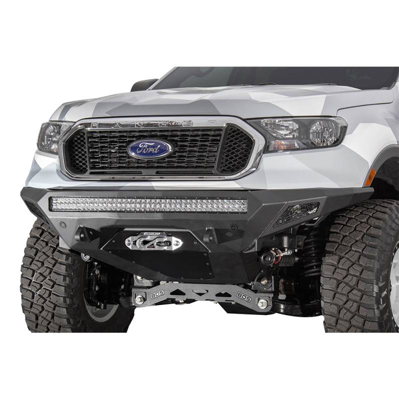 Addictive Desert Designs - ADD F221423030103 Stealth Fighter Winch Front Bumper with Sensor Holes for Ford Ranger 2019-2020