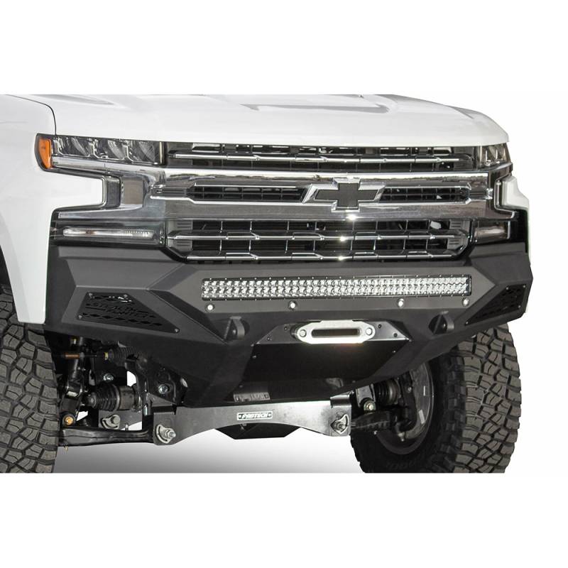 Addictive Desert Designs - ADD F441423030103 Stealth Fighter Winch Front Bumper with Sensor Holes for Chevy Silverado 1500 2019-2020