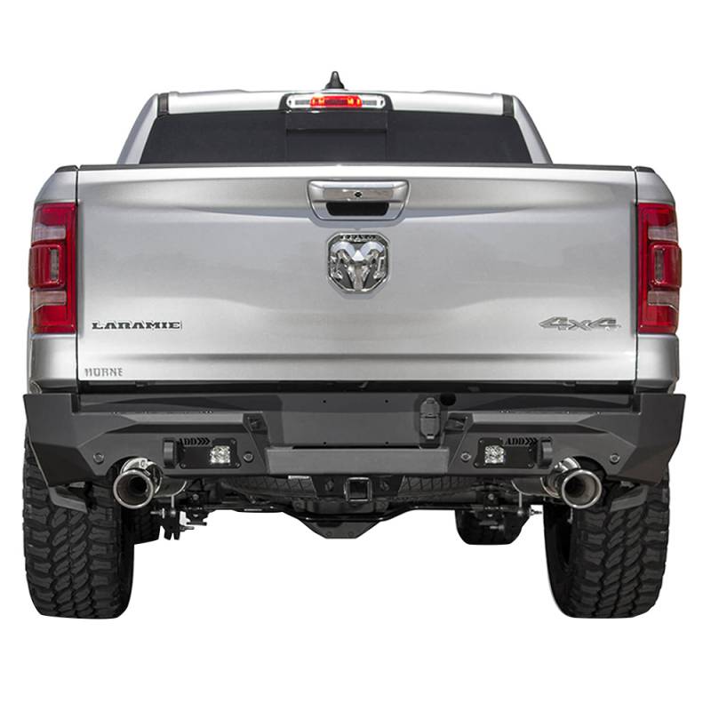 Addictive Desert Designs - ADD R551261280103 Stealth Fighter Rear Bumper with Backup Sensors for Dodge Ram 1500 2019-2020
