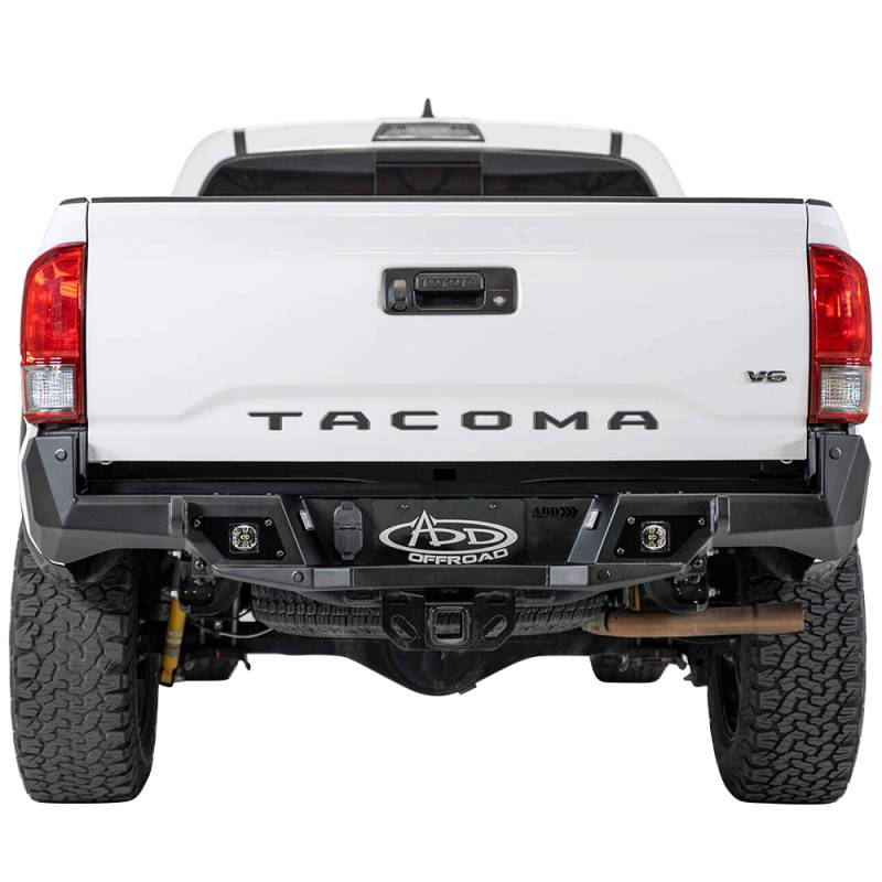 Addictive Desert Designs - ADD R681241280103 Stealth Fighter Rear Bumper with Backup Sensors for Toyota Tacoma 2016-2020