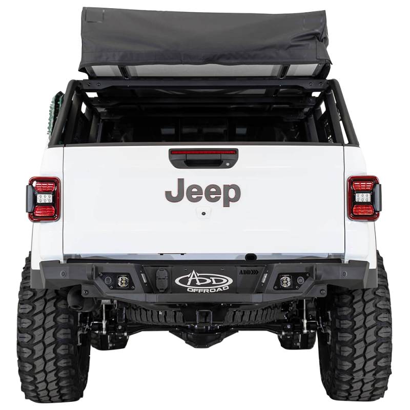 Addictive Desert Designs - ADD R971241280103 Stealth Fighter Rear Bumper with Backup Sensors for Jeep Gladiator JT 2020-2020