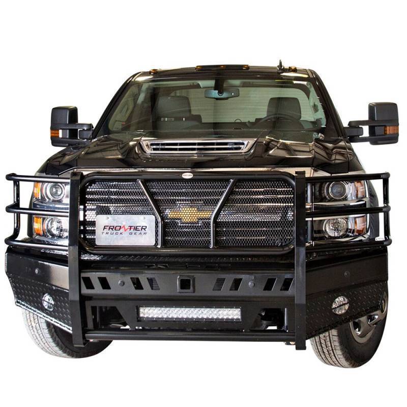 Frontier Gear - Frontier Gear 130-21-5006 Pro Front Bumper with Light Bar Compatible for Chevy Silverado 2500 HD/3500 HD 2015-2019
