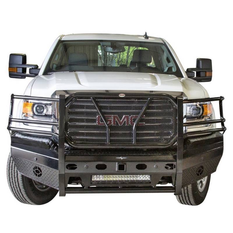 Frontier Gear - Frontier Gear 130-31-5006 Pro Front Bumper with Light Bar Compatible for GMC Sierra 2500 HD/3500 HD 2015-2019