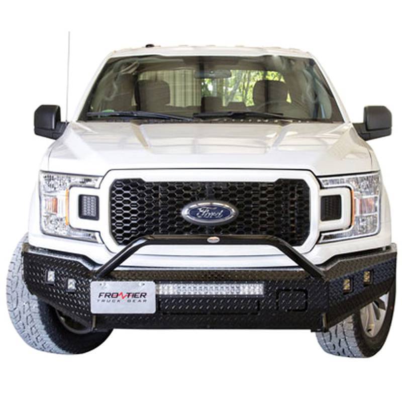Frontier Gear - Frontier Gear 140-11-7011 Sport Front Bumper with Cube Light and Light Bar Compatible for Ford F250/F350 2017-2018