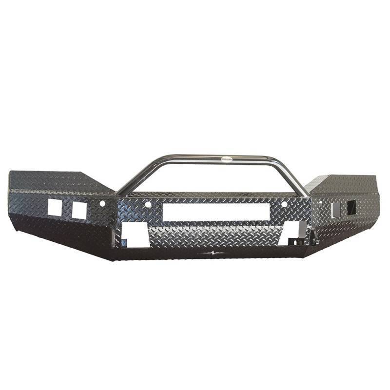 Frontier Gear - Frontier Gear 140-21-6014 Sport Front Bumper with Cube Light and Light Bar Compatible for Chevy Silverado 1500 2016-2018