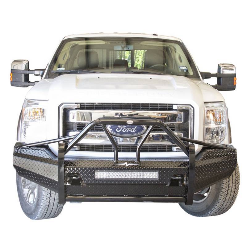 Frontier Gear - Frontier Gear 600-11-1006 Xtreme Front Bumper with Light Bar Compatible for Ford F250/F350/F450 2011-2016