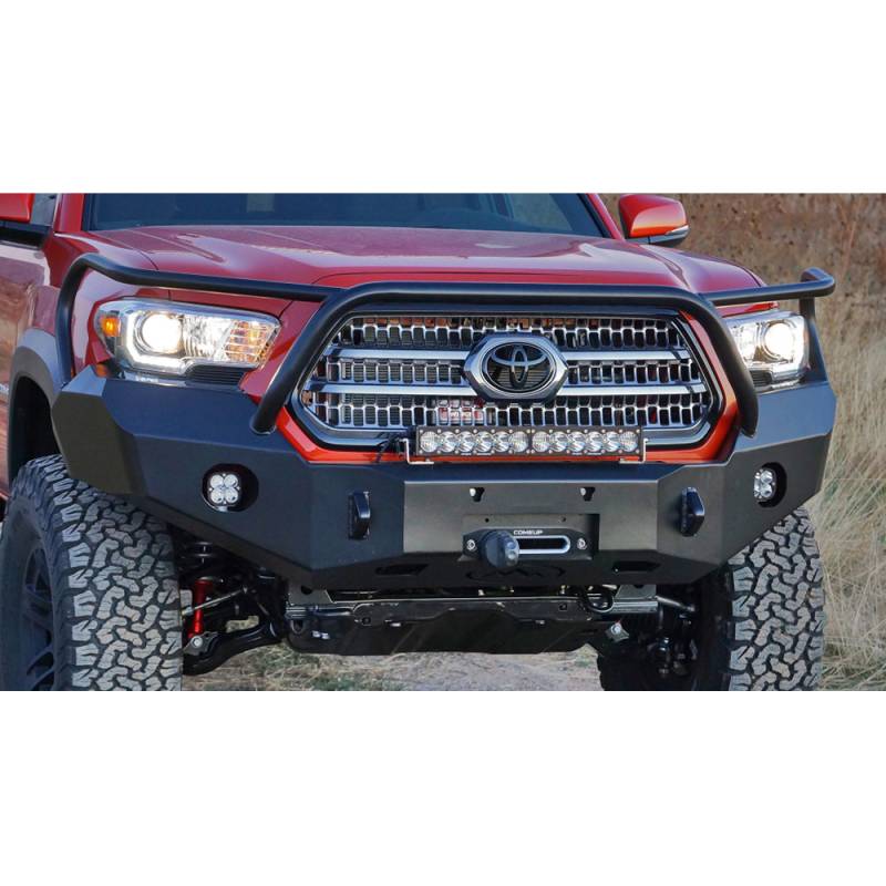 Expedition One - Expedition One TACOFB100_PC RangeMax Winch Front Bumper for Toyota Tacoma 2016-2020 - Textured Black