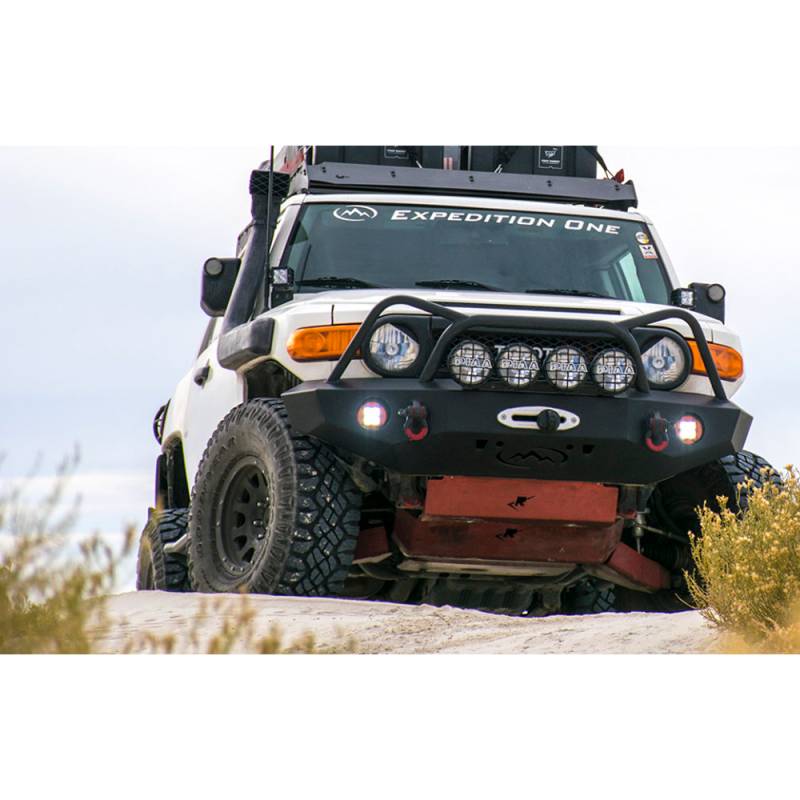 Expedition One - Expedition One FJCFB100_DM_PC Trail Series Diamond Front Bumper for Toyota FJ Cruiser 2007-2010 - Textured Black