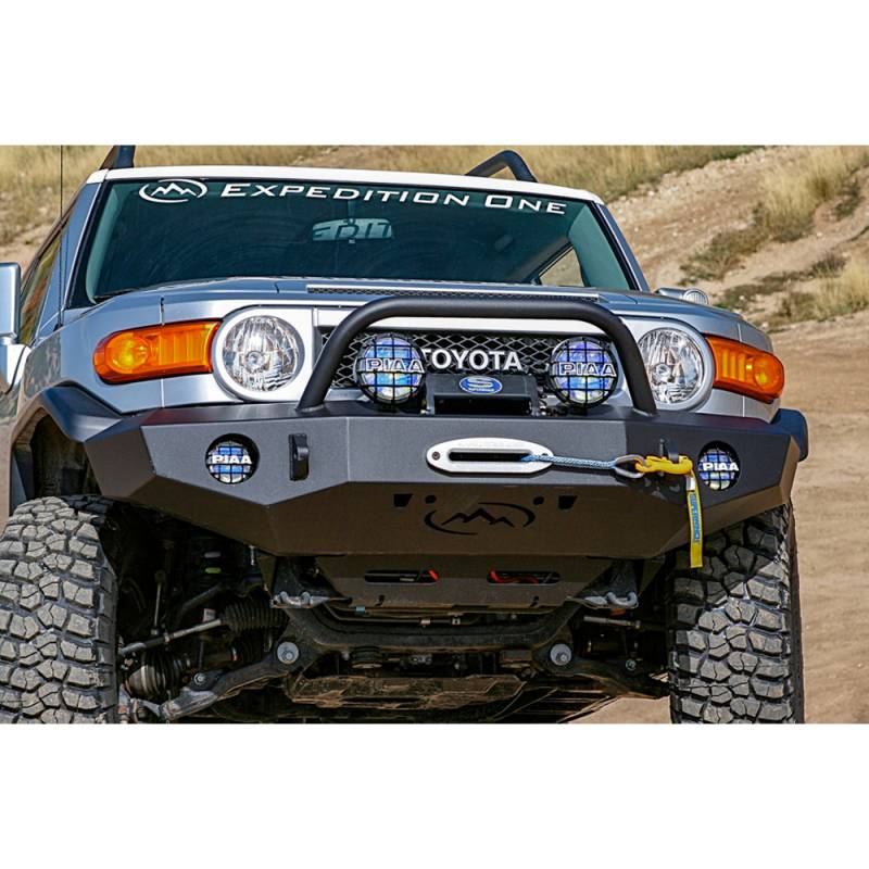 Expedition One - Expedition One FJCFB100_PC Trail Series Base Front Bumper for Toyota FJ Cruiser 2007-2010 - Textured Black