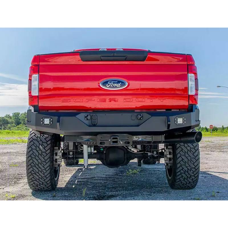Backwoods - Backwoods BWFH25-201ZZPPB Brute Rear Bumper with Sensor Holes for Ford F250/F350 2017-2018