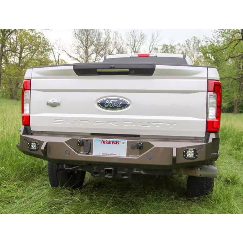 Backwoods - Backwoods BWFH25-201ZZPPN Brute Rear Bumper with Sensor Holes for Ford F250/F350 2017-2018