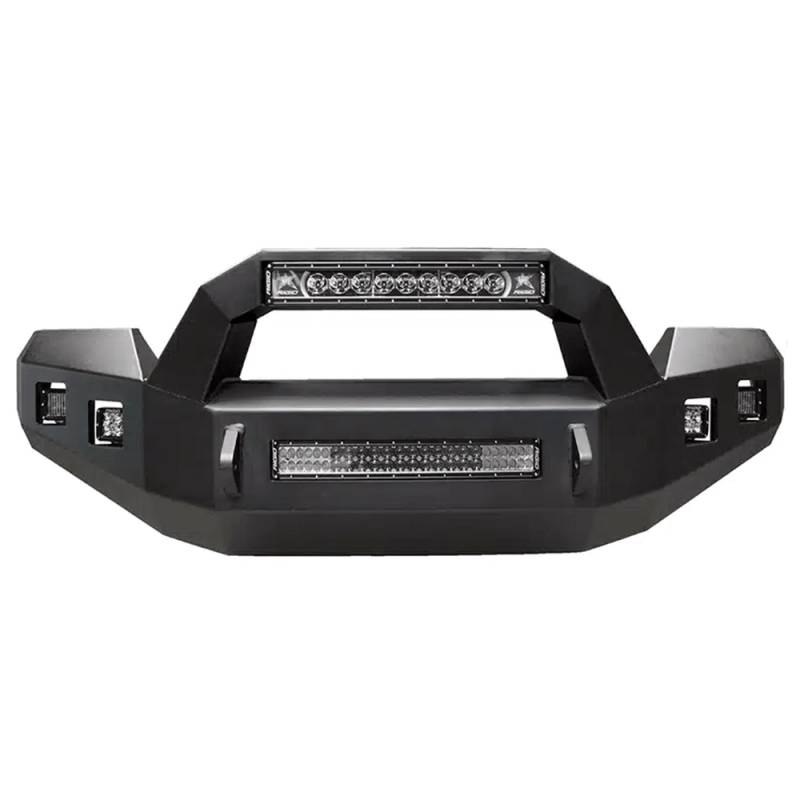 Backwoods - Backwoods BWGFS2-101YYLLB Brute Front Bumper with Bull Bar LED and without Sensor Holes for GMC Sierra 2500 HD/3500 2015-2019