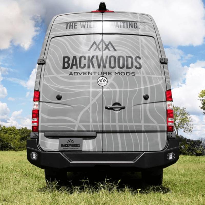 Backwoods - Backwoods BWMEMS-203ZZSSB Nomad Rear Bumper with Flush Mount Holes for Mercedes Sprinter 2014-2018