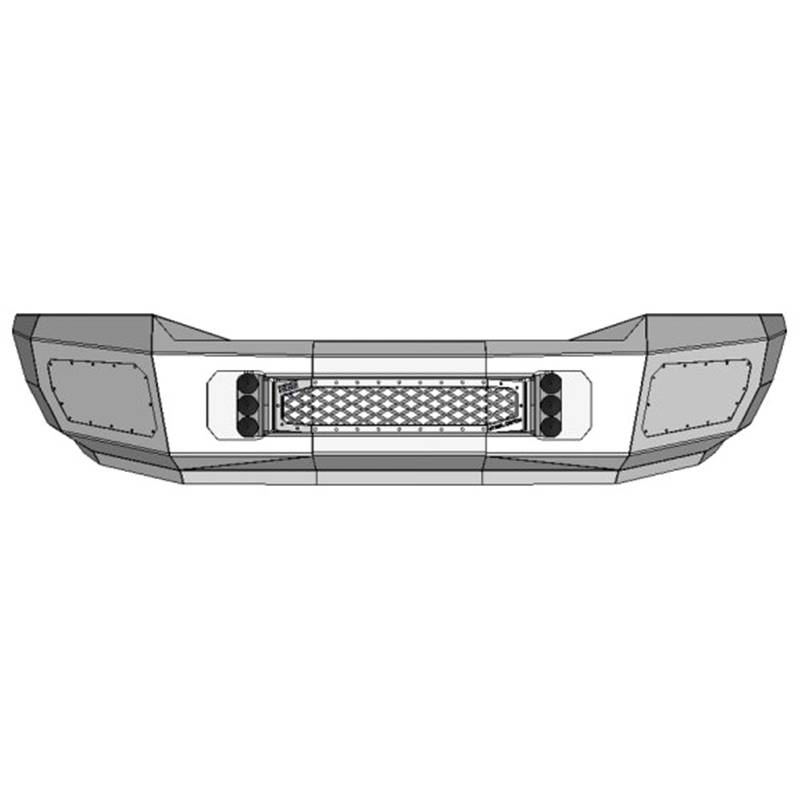 Flog Industries - Flog Industries FISD-D2535-0609F-S Front Bumper with Sensor Holes for Dodge Ram 2500/3500 2006-2009