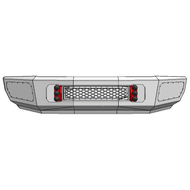Flog Industries - Flog Industries FISD-F4555-1718F-S Front Bumper with Sensor Holes for Ford F450/F550 2017-2021
