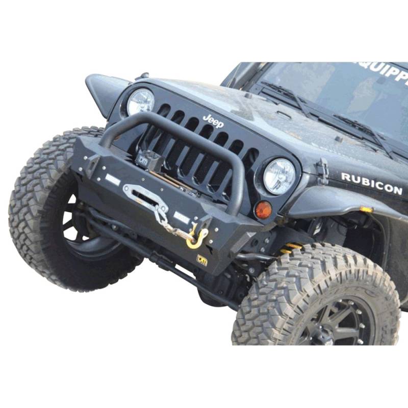 TJM - TJM 074SB17R36ZCDS T17 Rock Crawler Shorty Front Bumper for Jeep Wrangler JK 2007-2018