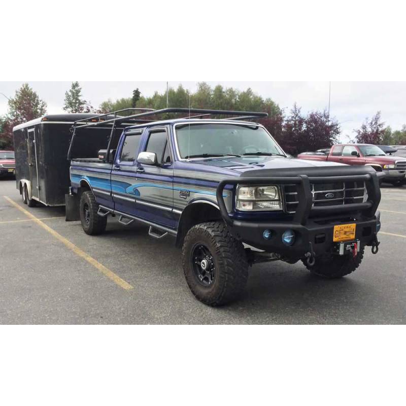 TrailReady - TrailReady 12100G Winch Front Bumper with Full Guard for Ford F250/F350/F450/F550 1992-1998