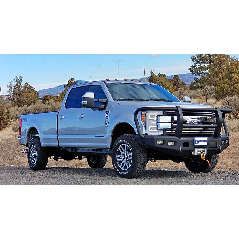TrailReady - TrailReady 12385G Winch Front Bumper with Full Guard and Adaptive Cruise for Ford F250/F350 2017-2021
