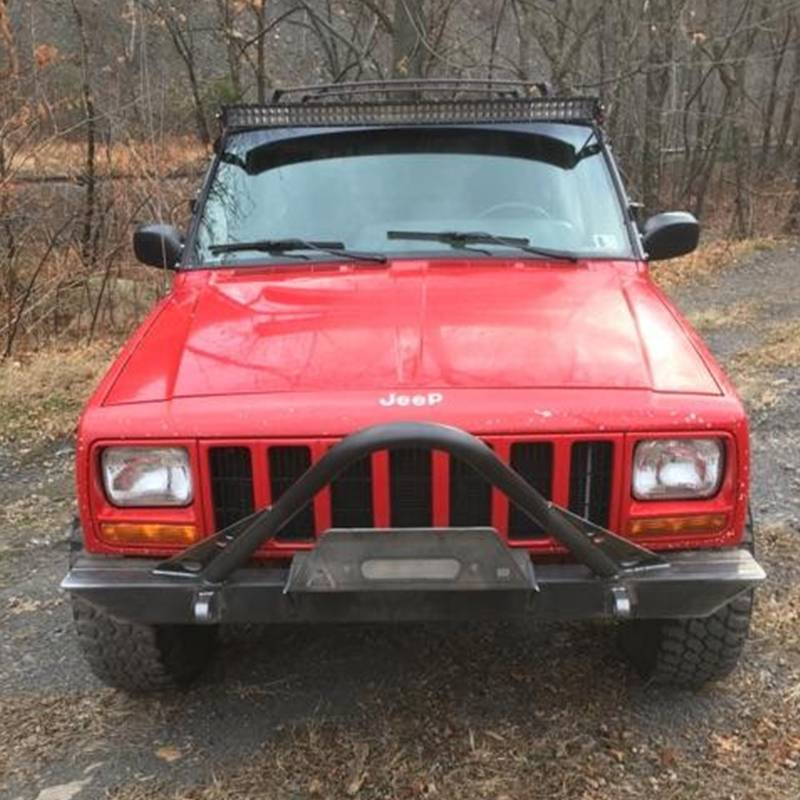 Affordable Offroad - Affordable Offroad Stinger Winch Front Bumper for Jeep Cherokee XJ/Comanche 1984-2001