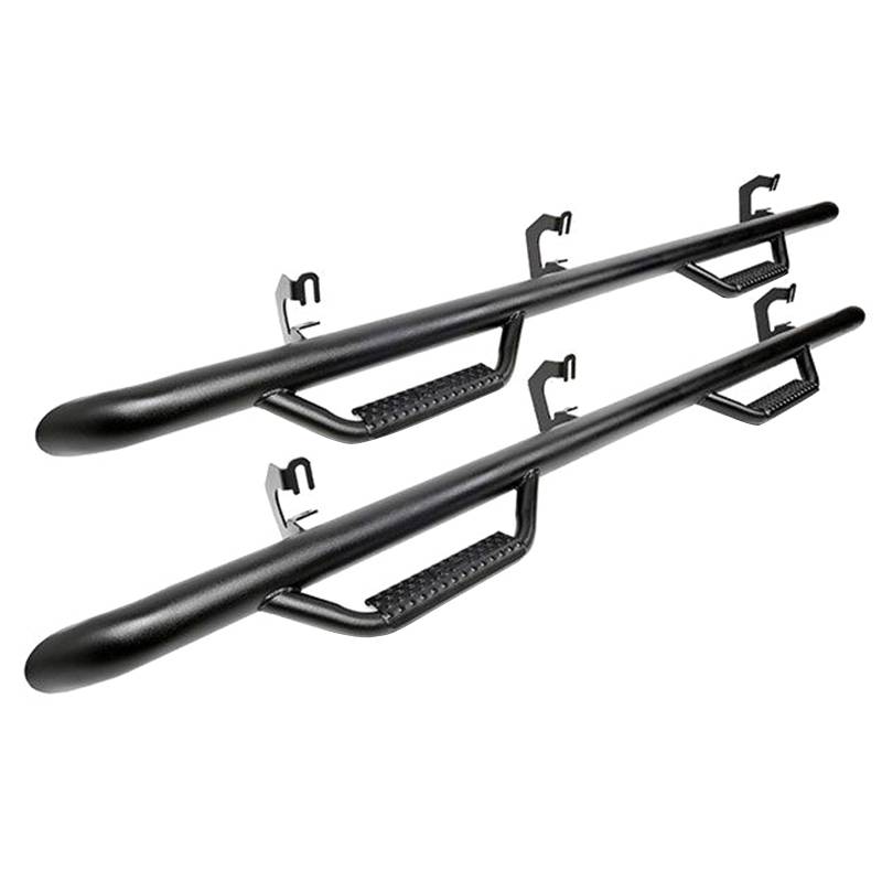 Rough Country - Rough Country RCC1498CC Wheel to Wheel Nerf Steps for Chevy Silverado and GMC Sierra 1500 Double/Crew Cab 2014-2018