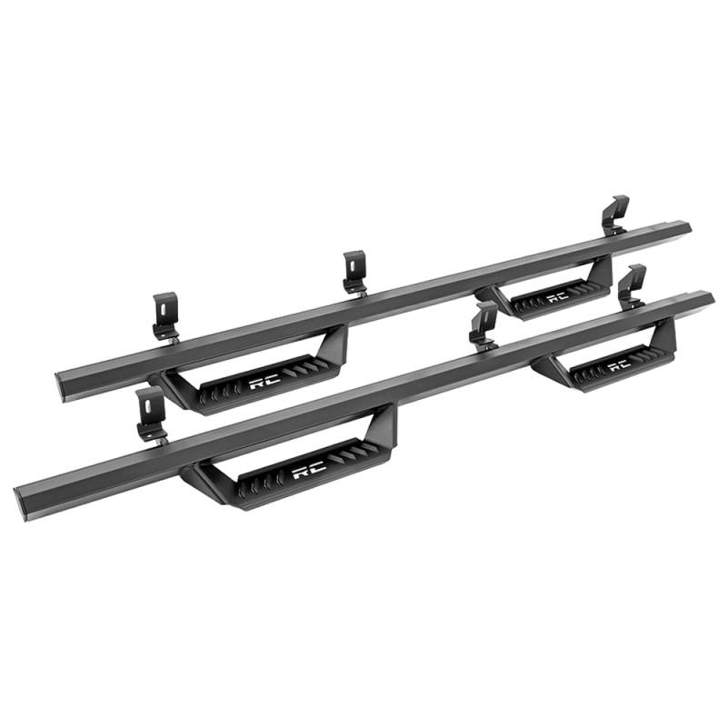 Rough Country - Rough Country AL107134 Cab Length AL2 Drop Steps for Chevy Silverado and GMC Sierra 1500/2500 HD/3500 HD Crew Cab 2007-2019