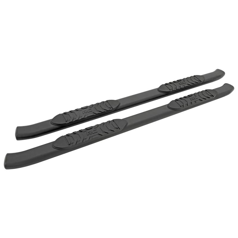 Rough Country - Rough Country 21002 Oval Nerf Step Bars for Chevy Silverado and GMC Sierra 1500/2500 HD/3500 HD Crew Cab 2019-2021