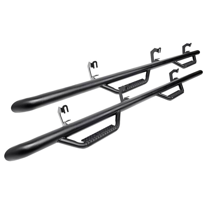 Rough Country - Rough Country RCC1489QC Wheel to Wheel Nerf Steps for Chevy Silverado and GMC Sierra 1500 Double Cab 2014-2018