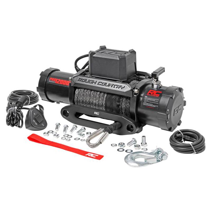 Rough Country - Rough Country PRO12000S Pro Series Electric Winch with Synthetic Rope