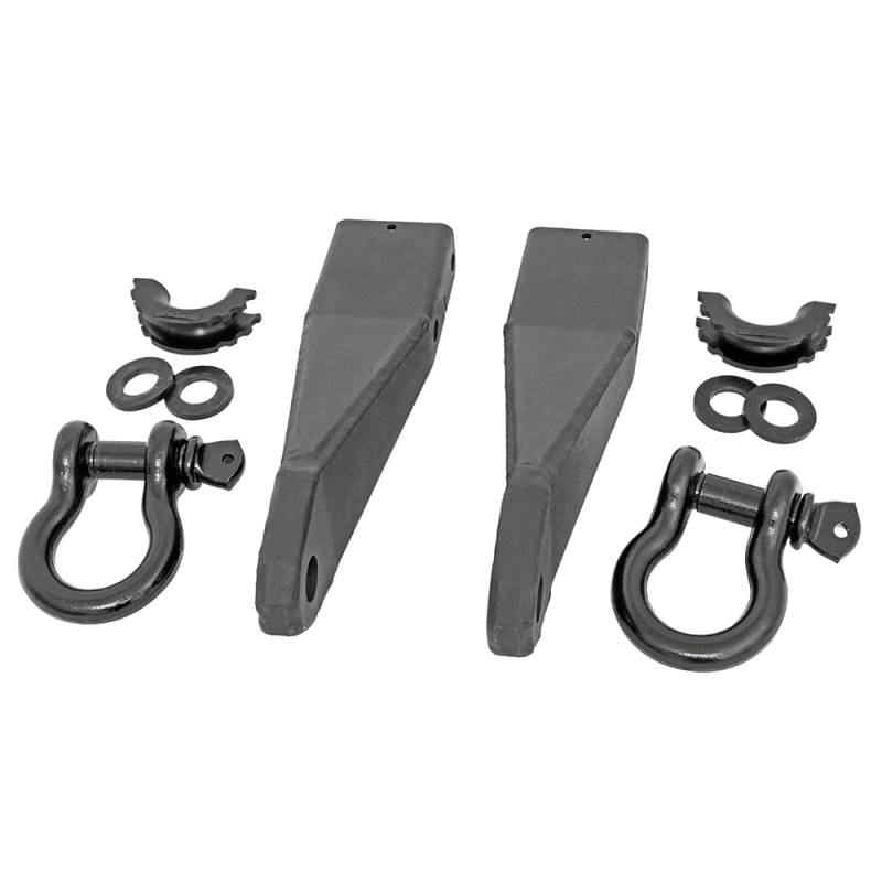 Rough Country - Rough Country RS159 Tow Hook to Shackle Conversion Kit with D-Ring and Rubber Isolators for GMC Sierra 2500 HD 2020-2021