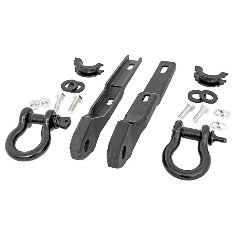 Rough Country - Rough Country RS160 Tow Hook to Shackle Conversion Kit with D-Ring and Rubber Isolators for Nissan Titan 2017-2020
