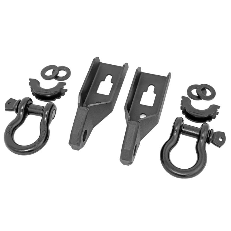 Rough Country - Rough Country RS158 Tow Hook to Shackle Conversion Kit with D-Ring and Rubber Isolators for Ford F150 2009-2020