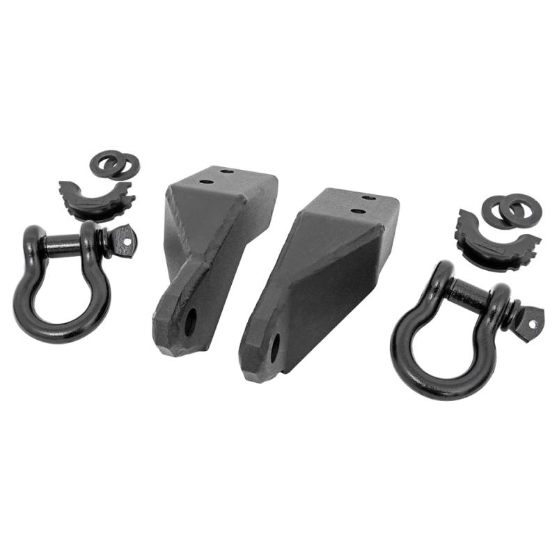Rough Country - Rough Country RS154 Tow Hook to Shackle Conversion Kit with D-Ring and Rubber Isolators for Toyota Tundra 2007-2020