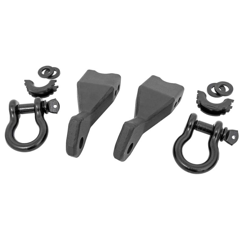 Rough Country - Rough Country RS155 Tow Hook to Shackle Conversion Kit with D-Ring and Rubber Isolators for Chevy Silverado 1500 2019-2021